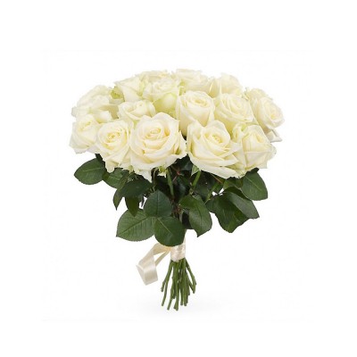 Букет із 15 білих троянд