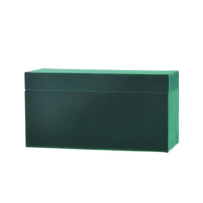 Коробка подарункова велюрова, колір зелений