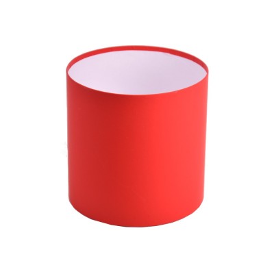 Коробка тубус без кришки 15×15 см, яскраво-червоний